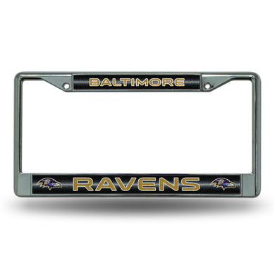 Baltimore Ravens Bling Chrome License Plate Frame 