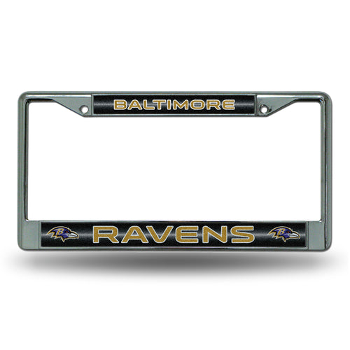 Baltimore Ravens Bling Chrome License Plate Frame 