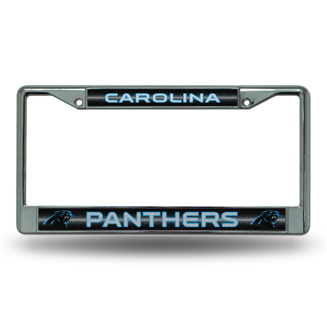 Carolina Panthers Bling Chrome License Plate Frame 