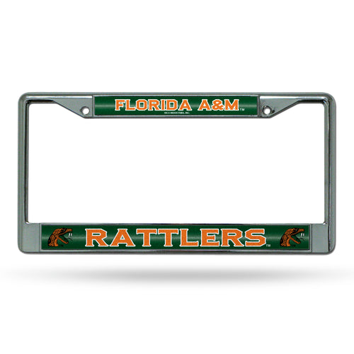 Florida A&M Rattlers Bling Chrome License Plate Frame 