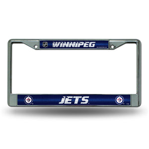 Winnipeg Jets Bling Chrome License Plate Frame