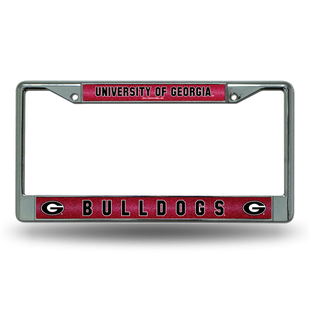 Georgia Bulldogs  Bling Chrome License Plate Frame 