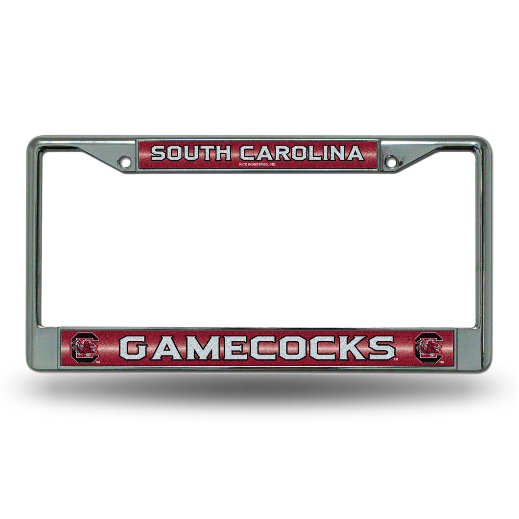 South Carolina Gamecocks Bling Chrome License Plate Frame 