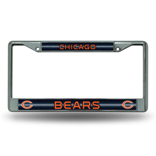 Chicago Bears Bling Chrome License Plate Frame 