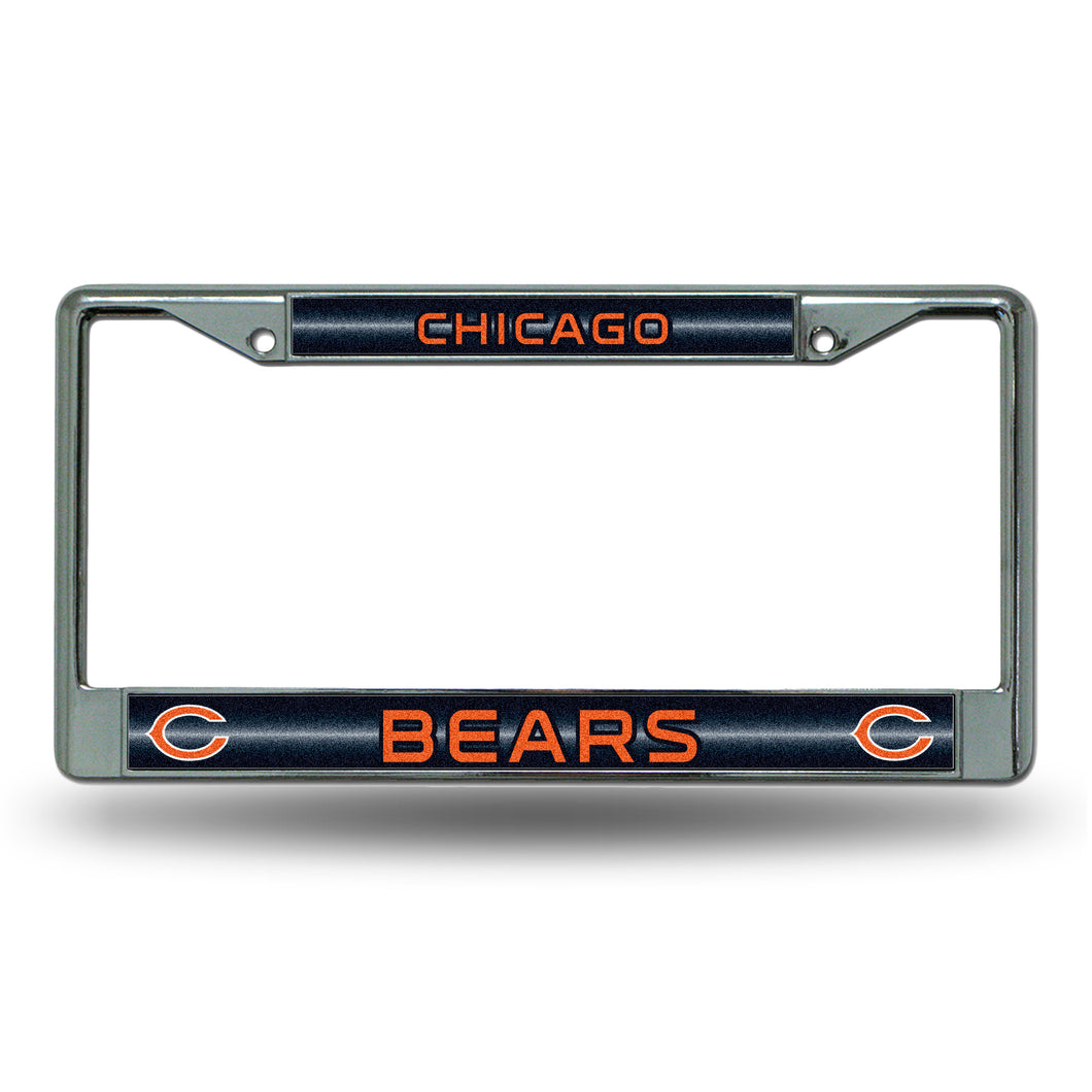 Chicago Bears Bling Chrome License Plate Frame 