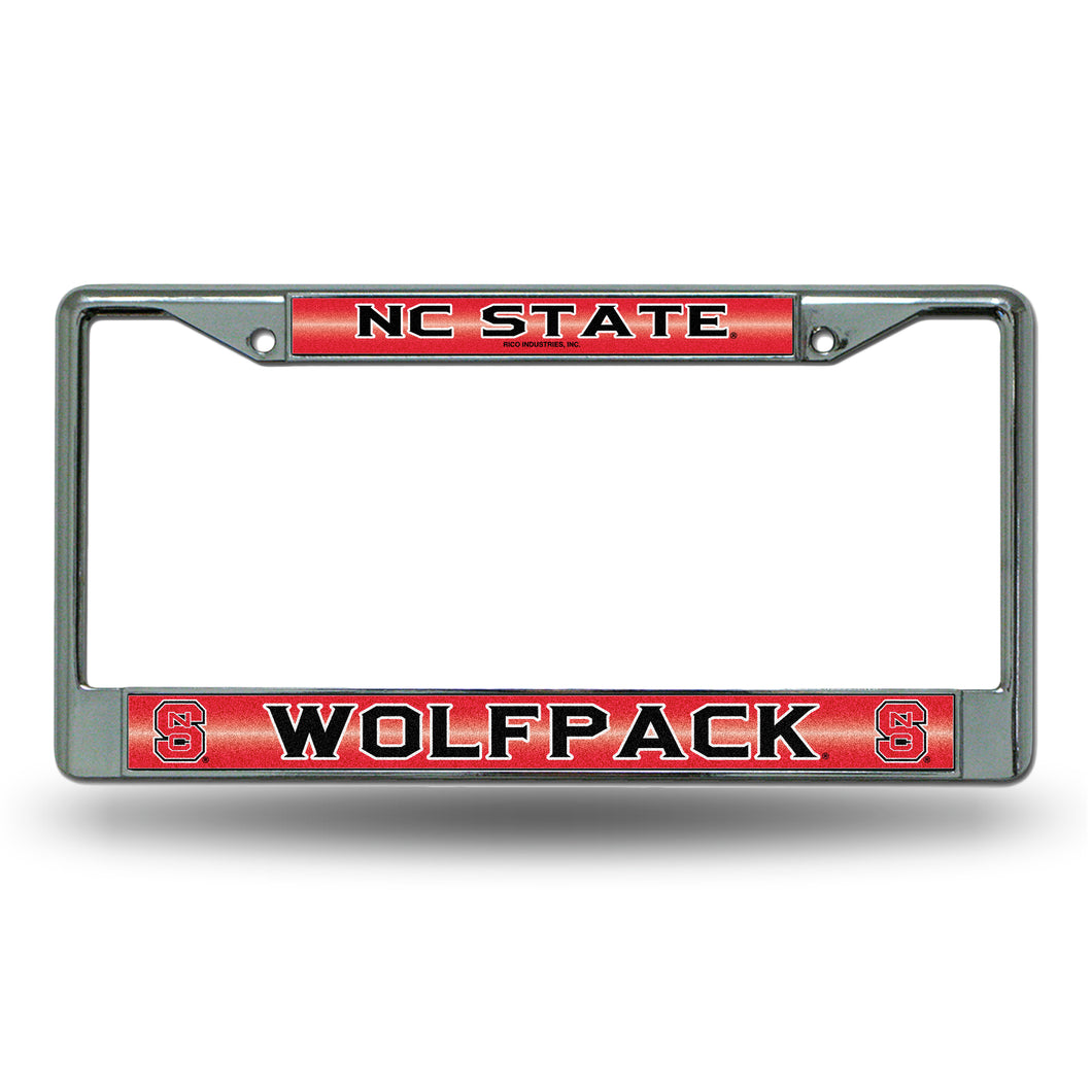 NC State Wolfpack Bling Chrome License Plate Frame 