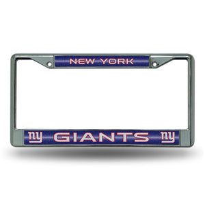 New York Giants Bling Chrome License Plate Frame 