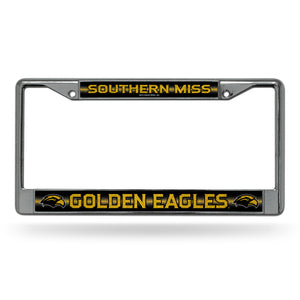 Southern Miss Golden Eagles Bling Chrome License Plate Frame 