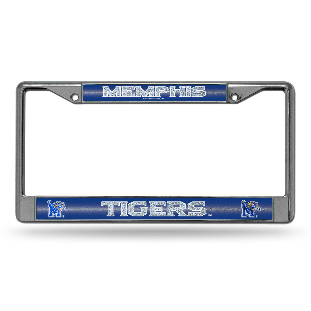 Memphis Tigers Bling Chrome License Plate Frame 