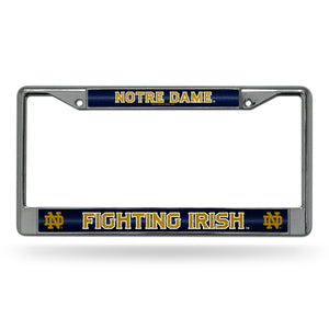Notre Dame Fighting Irish Bling Chrome License Plate Frame 