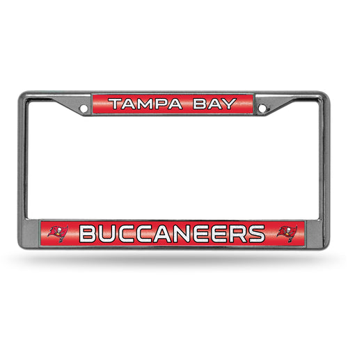 Tampa Bay Buccaneers Bling Chrome License Plate Frame 