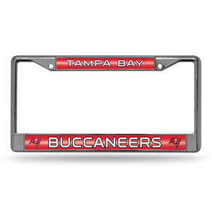 Tampa Bay Buccaneers Bling Chrome License Plate Frame 