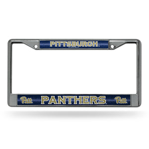 Pitt Panthers Bling Chrome License Plate Frame 