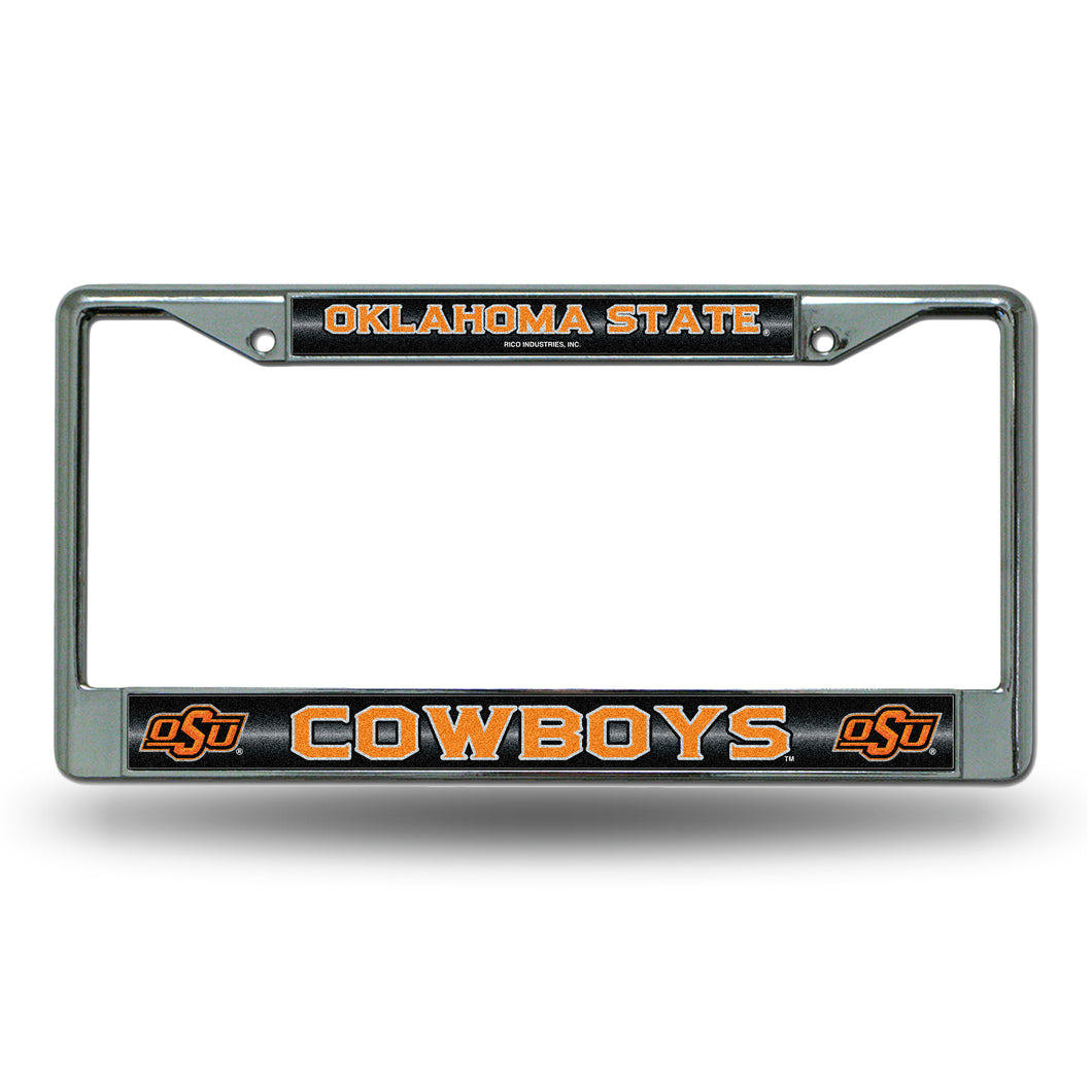 Oklahoma State Cowboys Bling Chrome License Plate Frame 