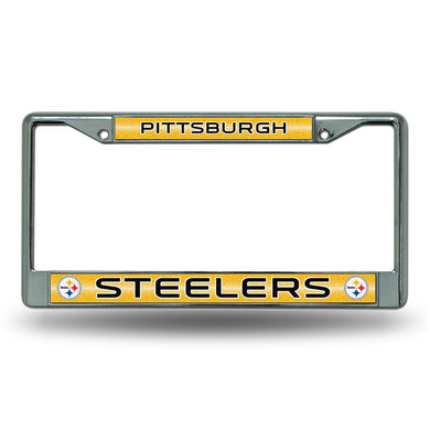Pittsburgh Steelers Bling Chrome License Plate Frame 