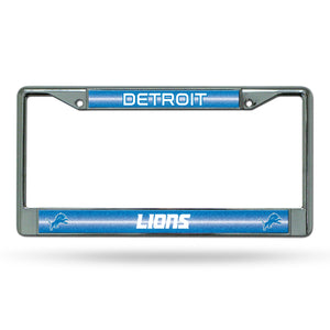 Detroit Lions Bling Chrome License Plate Frame 