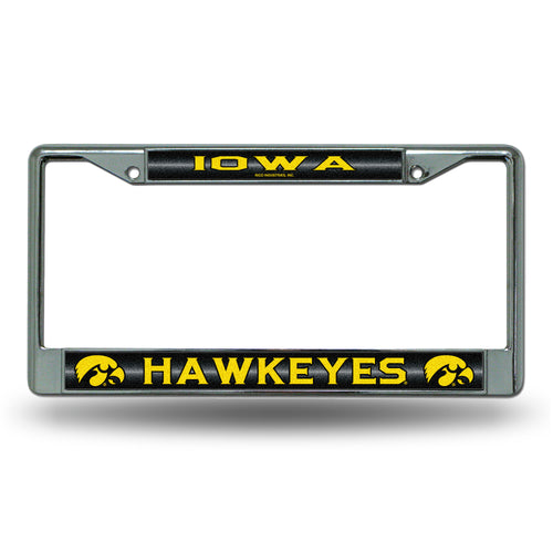 Iowa Hawkeyes Bling Chrome License Plate Frame 