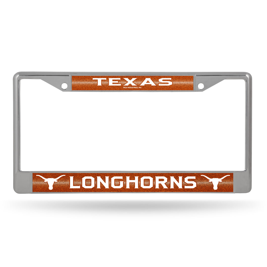 Texas Longhorns Bling Chrome License Plate Frame 