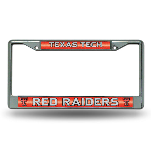 Texas Tech Red Raiders Bling Chrome License Plate Frame 