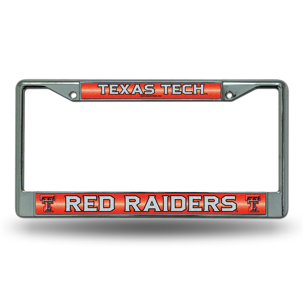 Texas Tech Red Raiders Bling Chrome License Plate Frame 