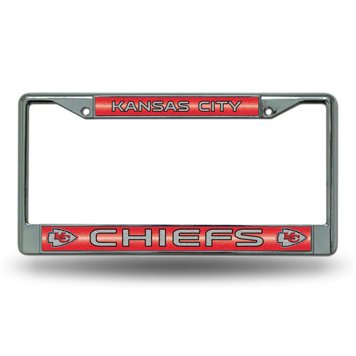 Kansas City Chiefs Bling Chrome License Plate Frame 