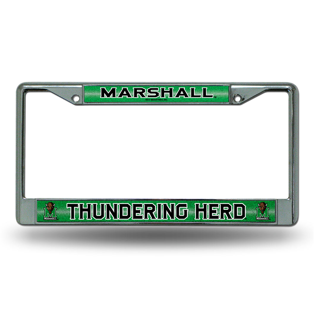Marshall Thundering Herd Bling Chrome License Plate Frame 