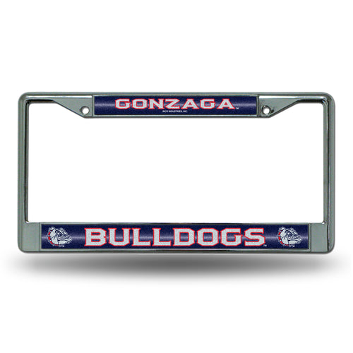 Gonzaga Bulldogs Bling Chrome License Plate Frame 