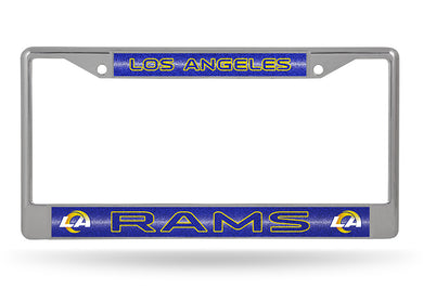 Los Angeles Rams Bling Chrome License Plate Frame