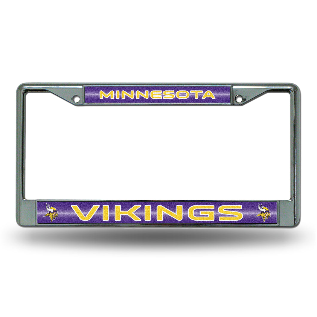Minnesota Vikings Bling Chrome License Plate Frame 