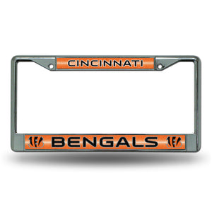 Cincinnati Bengals Bling Chrome License Plate Frame 