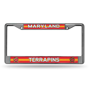 Maryland Terrapins Bling Chrome License Plate Frame