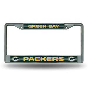 Green Bay Packers Bling Chrome License Plate Frame 