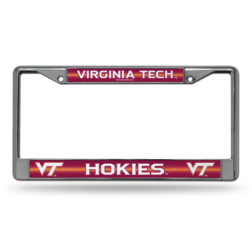 Virginia Tech Hokies Bling Chrome License Plate Frame 