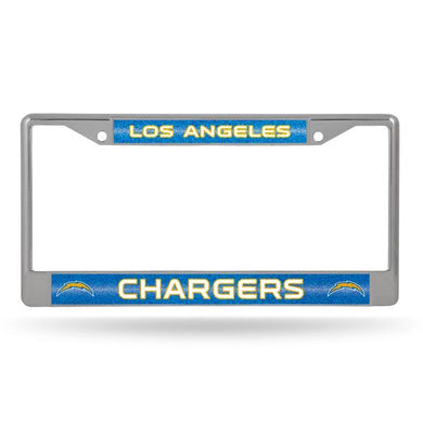 Los Angeles Chargers Bling Chrome License Plate Frame