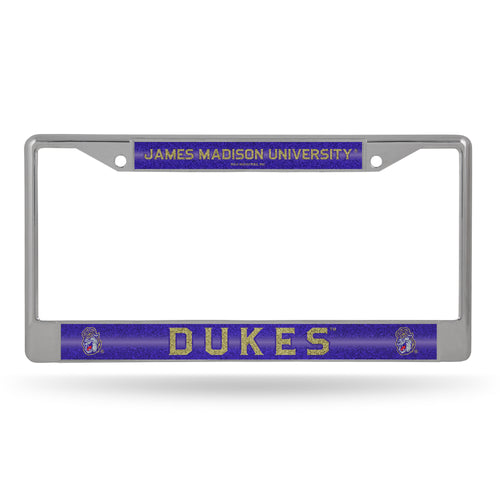 James Madison Dukes Bling Chrome License Plate Frame 