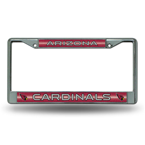 Arizona Cardinals Bling Chrome License Plate Frame 