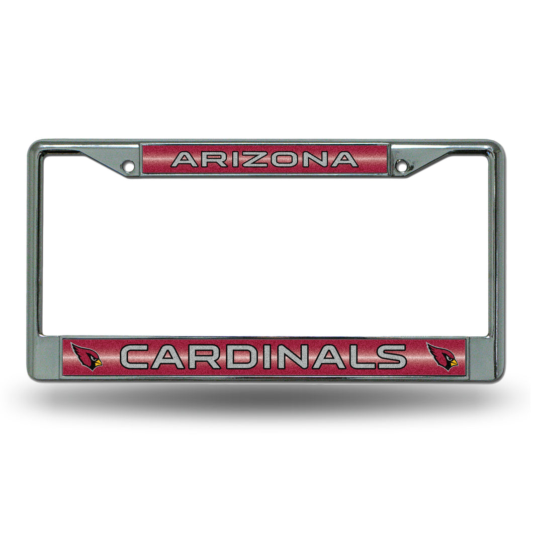 Arizona Cardinals Bling Chrome License Plate Frame 