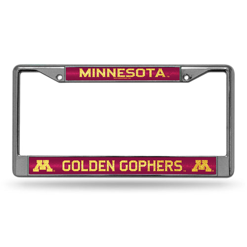 Minnesota Golden Gophers Bling Chrome License Plate Frame 