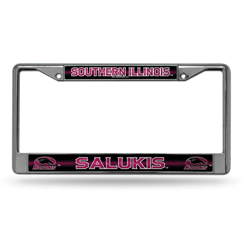 Southern Illinois Salukis Bling Chrome License Plate Frame