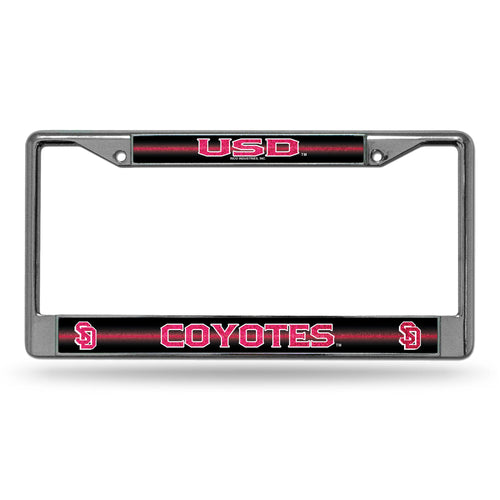 South Dakota Coyotes Bling Chrome License Plate Frame 
