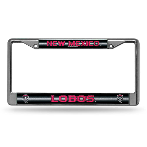 New Mexico Lobos Bling Chrome License Plate Frame 