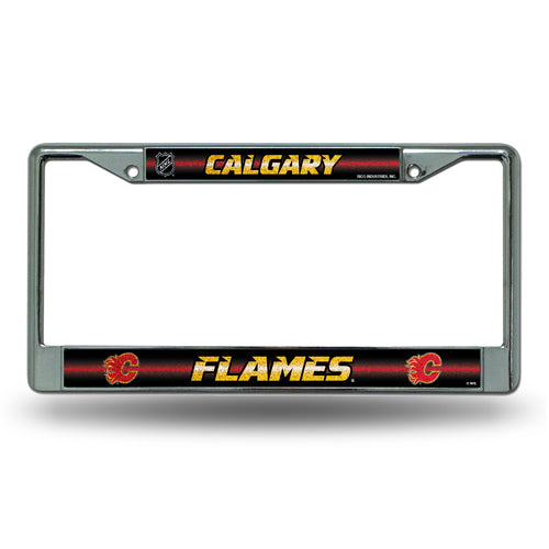 Calgary Flames Bling License Plate Frame