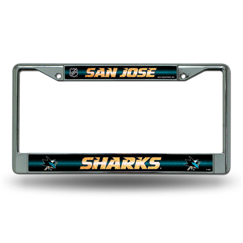 San Jose Sharks Bling License Plate Frame