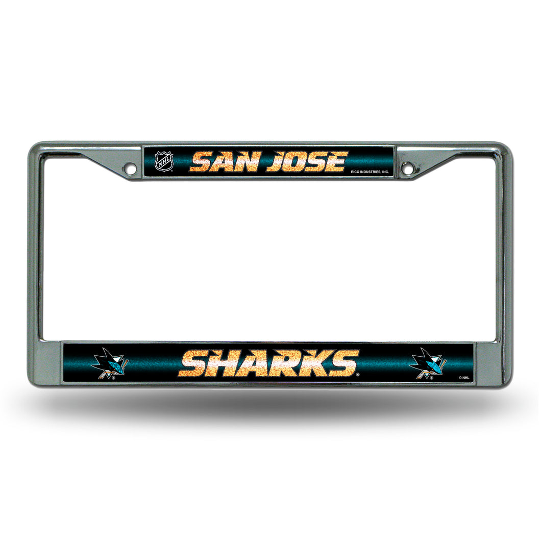 San Jose Sharks Bling License Plate Frame