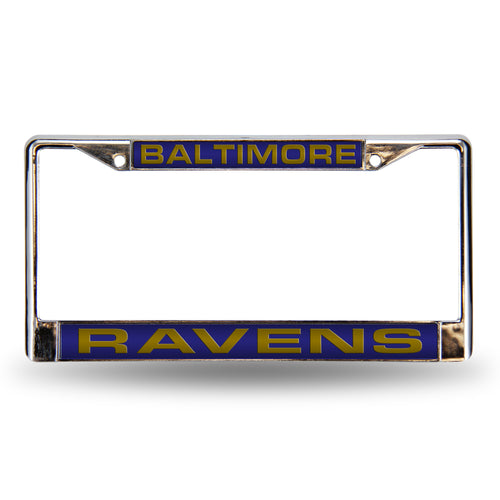 Baltimore Ravens Purple Laser Chrome License Plate Frame 