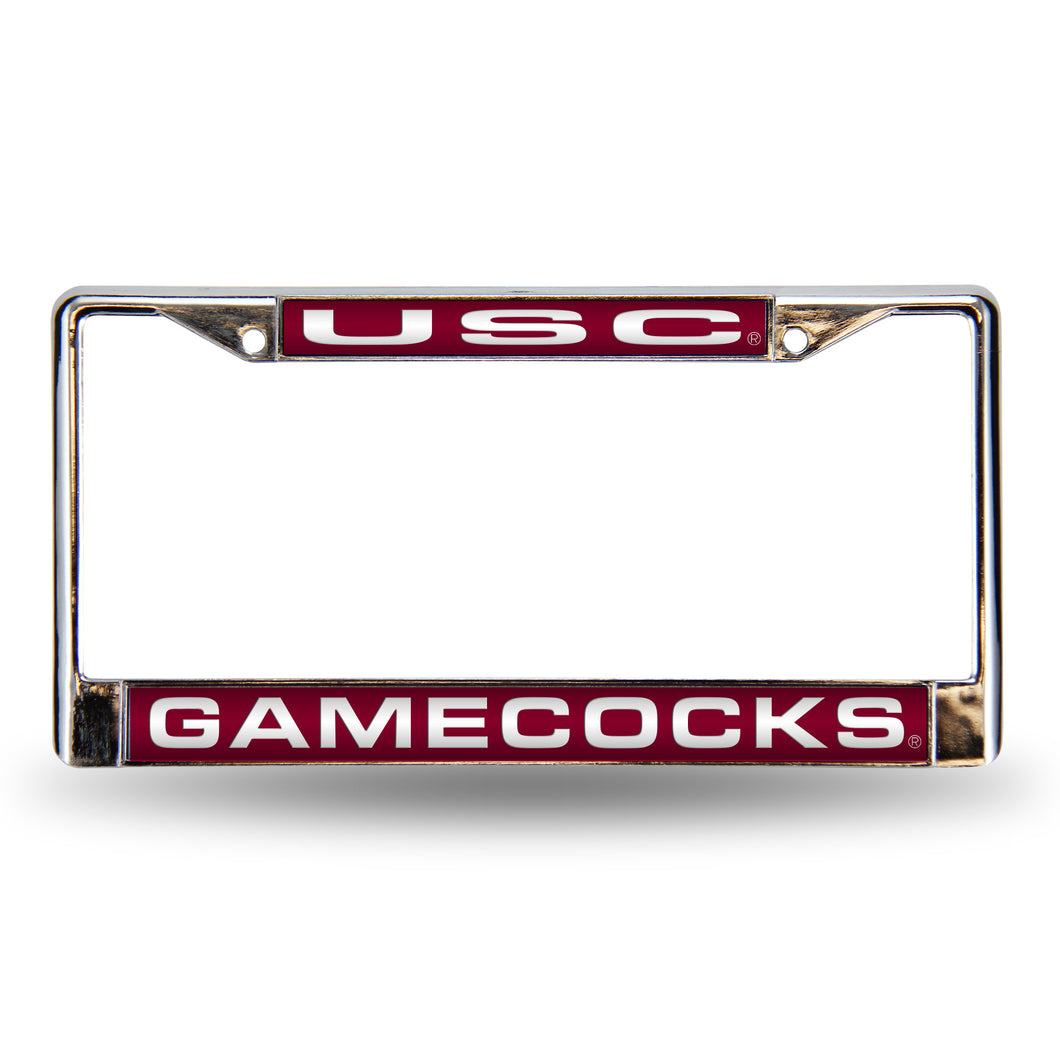 South Carolina Gamecocks Red Laser License Plate Frame