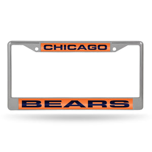 Chicago Bears Laser Chrome License Plate Frame 
