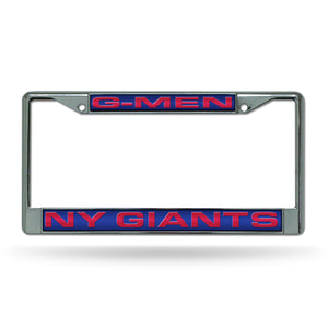New York Giants "G-Men" Laser Chrome License Plate Frame 