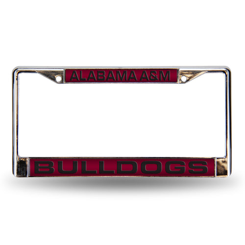 NCAA football fan gear Alabama A&M Bulldogs maroon license plate frame by Sports Fanz