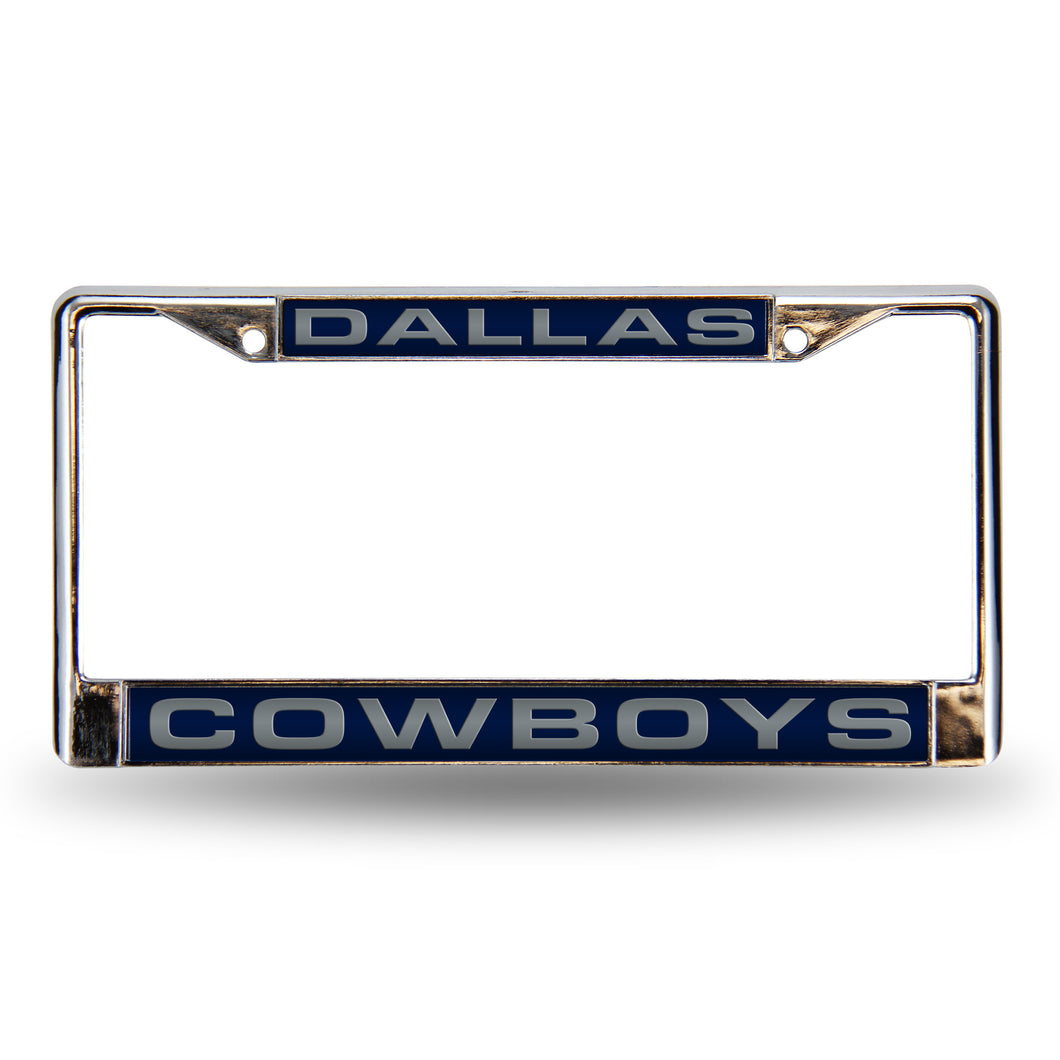 Dallas Cowboys Blue Laser Chrome License Plate Frame 